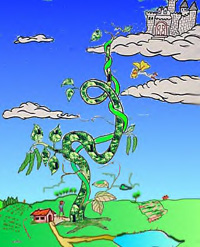La planta gigante de frijoles